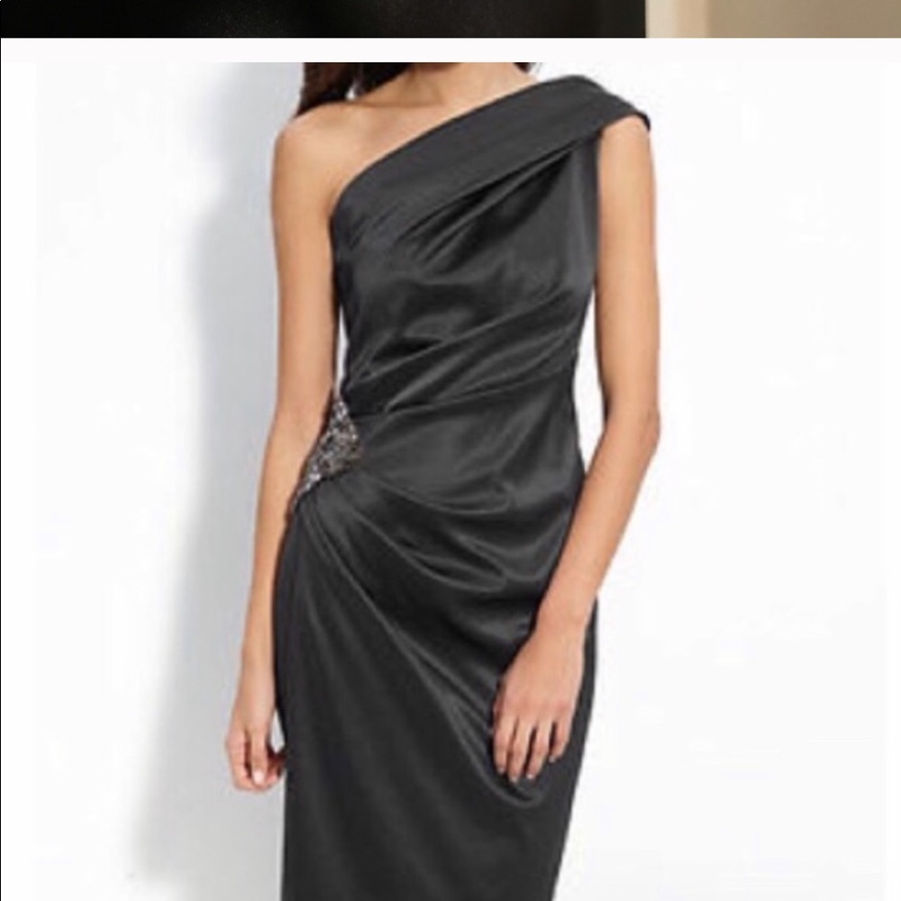 Black One Shoulder Eliza J Dress- size 12